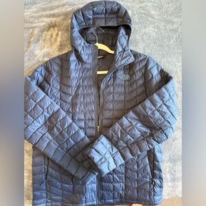 The North Face, Men’s L, Navy Quilted Down, Thermoball Light Puffer Coat